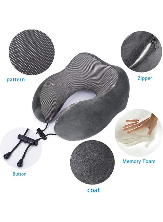 Memory Foam Travel Neck Pillow for Head and Neck Support During Sleep and Rest - Image 3